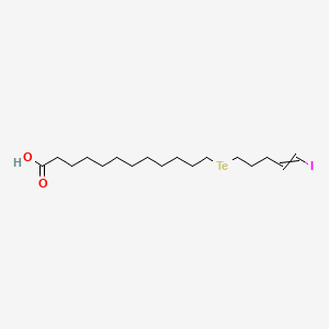 molecular formula C17H31IO2Te B1222793 12-(5-Iodopent-4-enyltellanyl)dodecanoic acid 