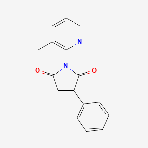 molecular formula C16H14N2O2 B1222798 N-(3-Methyl-2-pyridyl)-3-phenylsuccinimide CAS No. 89703-09-3