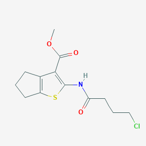 molecular formula C13H16ClNO3S B12227989 methyl 2-[(4-chlorobutanoyl)amino]-5,6-dihydro-4H-cyclopenta[b]thiophene-3-carboxylate 