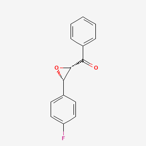 Methanone, (3-(4-fluorophenyl)oxiranyl)phenyl-, trans-