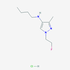 molecular formula C10H19ClFN3 B12228033 N-butyl-1-(2-fluoroethyl)-3-methylpyrazol-4-amine;hydrochloride 