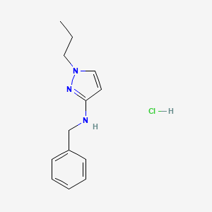 molecular formula C13H18ClN3 B12228053 N-benzyl-1-propylpyrazol-3-amine;hydrochloride 