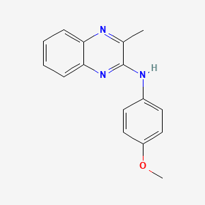 molecular formula C16H15N3O B1222807 N-(4-甲氧基苯基)-3-甲基-2-喹喔啉胺 