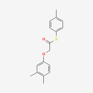 2-(3,4-dimethylphenoxy)ethanethioic acid S-(4-methylphenyl) ester