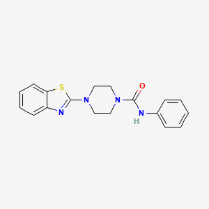 molecular formula C18H18N4OS B1222813 4-(1,3-苯并噻唑-2-基)-N-苯基-1-哌嗪甲酰胺 
