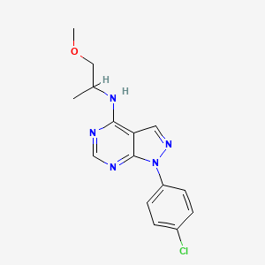 1-(4-chlorophenyl)-N-(1-methoxypropan-2-yl)-4-pyrazolo[3,4-d]pyrimidinamine