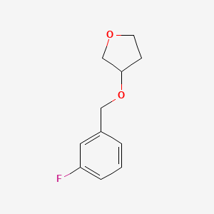 molecular formula C11H13FO2 B12228197 3-[(3-Fluorophenyl)methoxy]oxolane 
