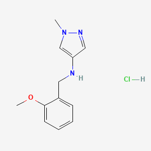 molecular formula C12H16ClN3O B12228205 N-(2-Methoxybenzyl)-1-methyl-1H-pyrazol-4-amine 