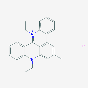 8,20-Diethyl-11-methyl-8-aza-20-azoniapentacyclo[11.7.1.02,7.09,21.014,19]henicosa-1(20),2,4,6,9,11,13(21),14,16,18-decaene;iodide