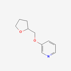 molecular formula C10H13NO2 B12228291 3-[(Oxolan-2-yl)methoxy]pyridine 