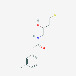 molecular formula C14H21NO2S B12228334 N-[2-hydroxy-4-(methylsulfanyl)butyl]-2-(3-methylphenyl)acetamide 
