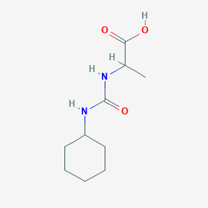 molecular formula C10H18N2O3 B12228358 2-[(Cyclohexylcarbamoyl)amino]propanoic acid CAS No. 34582-44-0