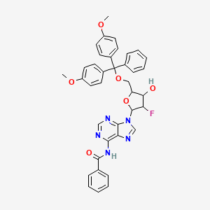 molecular formula C38H34FN5O6 B12228393 N6-Benzoyl-9-(2'-deoxy-5'-O-DMT-2'-fluoro-b-D-arabinofuranosyl)adenine 