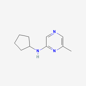 molecular formula C10H15N3 B12228464 N-cyclopentyl-6-methylpyrazin-2-amine 