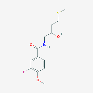 molecular formula C13H18FNO3S B12228696 3-fluoro-N-[2-hydroxy-4-(methylsulfanyl)butyl]-4-methoxybenzamide 