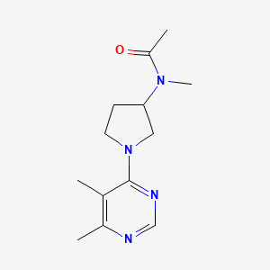 molecular formula C13H20N4O B12228721 N-[1-(5,6-dimethylpyrimidin-4-yl)pyrrolidin-3-yl]-N-methylacetamide 