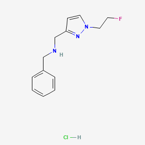 molecular formula C13H17ClFN3 B12228748 benzyl{[1-(2-fluoroethyl)-1H-pyrazol-3-yl]methyl}amine 