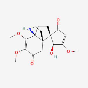 molecular formula C18H23NO6 B1222875 Dechloroacutumidine 