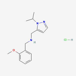 molecular formula C15H22ClN3O B12228806 1-(1-isopropyl-1H-pyrazol-5-yl)-N-(2-methoxybenzyl)methanamine 
