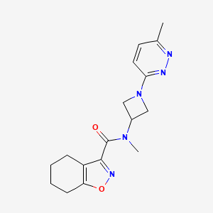 molecular formula C17H21N5O2 B12228817 N-methyl-N-[1-(6-methylpyridazin-3-yl)azetidin-3-yl]-4,5,6,7-tetrahydro-1,2-benzoxazole-3-carboxamide 