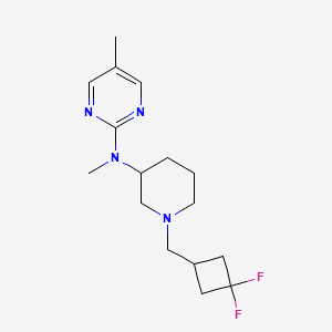 molecular formula C16H24F2N4 B12228831 N-{1-[(3,3-difluorocyclobutyl)methyl]piperidin-3-yl}-N,5-dimethylpyrimidin-2-amine 