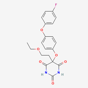 molecular formula C20H19FN2O6 B1222885 5-(2-Ethoxyethyl)-5-[4-(4-fluorophenoxy)phenoxy]pyrimidine-2,4,6(1H,3H,5H)-trione 