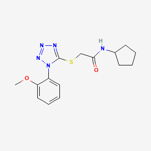 molecular formula C15H19N5O2S B1222889 N-环戊基-2-[[1-(2-甲氧基苯基)-5-四唑基]硫代]乙酰胺 