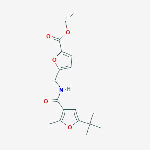 5-[[[(5-Tert-butyl-2-methyl-3-furanyl)-oxomethyl]amino]methyl]-2-furancarboxylic acid ethyl ester