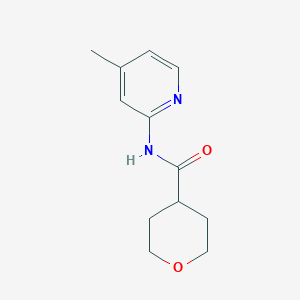 molecular formula C12H16N2O2 B12228947 N-(4-methylpyridin-2-yl)oxane-4-carboxamide 