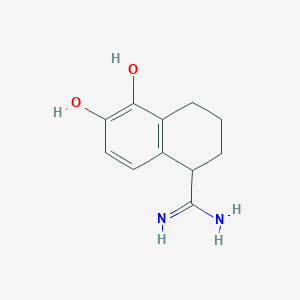 molecular formula C11H14N2O2 B012229 5,6-Dihydroxy-1,2,3,4-tetrahydronaphthalene-1-carboximidamide CAS No. 102035-03-0