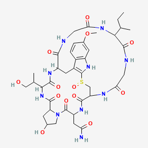 molecular formula C39H54N10O13S B1222907 O-Methyl-demethyl gamma-amanitin CAS No. 29030-16-8