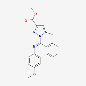 1-(N-(4-Methoxyphenyl)benzimidoyl)-5-methyl-3-pyrazolecarboxylate
