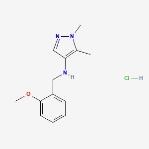 molecular formula C13H18ClN3O B12229130 N-(2-Methoxybenzyl)-1,5-dimethyl-1H-pyrazol-4-amine 