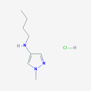 molecular formula C8H16ClN3 B12229157 N-butyl-1-methylpyrazol-4-amine;hydrochloride 