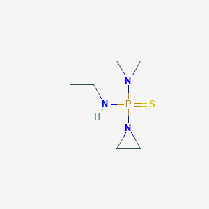 molecular formula C6H14N3PS B1222921 Phosphinothioic amide, P,P-bis(1-aziridinyl)-N-ethyl- CAS No. 32364-85-5