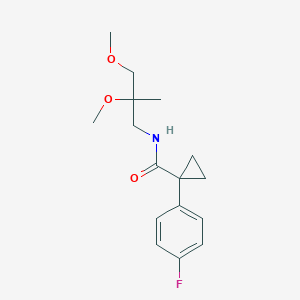 molecular formula C16H22FNO3 B12229257 N-(2,3-dimethoxy-2-methylpropyl)-1-(4-fluorophenyl)cyclopropane-1-carboxamide 