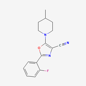 2-(2-Fluorophenyl)-5-(4-methylpiperidin-1-yl)-1,3-oxazole-4-carbonitrile