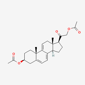 molecular formula C25H32O5 B1222932 3beta,21-Dihydroxy-pregna-5,7,9(11)-trien-20-one diacetate CAS No. 7252-92-8