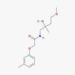 molecular formula C15H23NO4 B12229338 N-(2-hydroxy-4-methoxy-2-methylbutyl)-2-(3-methylphenoxy)acetamide 