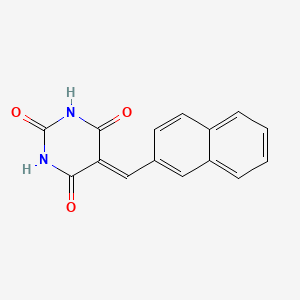 molecular formula C15H10N2O3 B1222935 5-(2-Naphthalenylmethylidene)-1,3-diazinane-2,4,6-trione 