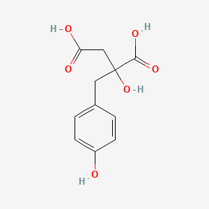 molecular formula C11H12O6 B1222936 2-hydroxy-2-[(4-hydroxyphenyl)methyl]butanedioic Acid CAS No. 42151-32-6