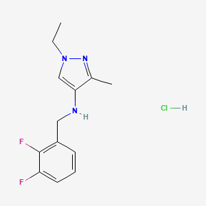 molecular formula C13H16ClF2N3 B12229370 N-(2,3-Difluorobenzyl)-1-ethyl-3-methyl-1H-pyrazol-4-amine 