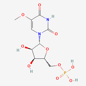 molecular formula C10H15N2O10P B1222942 [(2R,3S,4R,5R)-3,4-dihydroxy-5-(5-methoxy-2,4-dioxopyrimidin-1-yl)oxolan-2-yl]methyl dihydrogen phosphate CAS No. 70406-74-5