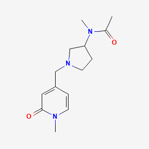 molecular formula C14H21N3O2 B12229422 N-methyl-N-{1-[(1-methyl-2-oxo-1,2-dihydropyridin-4-yl)methyl]pyrrolidin-3-yl}acetamide 