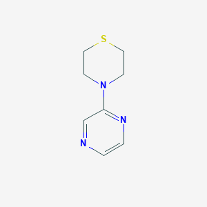 molecular formula C8H11N3S B12229438 4-(Pyrazin-2-yl)thiomorpholine 