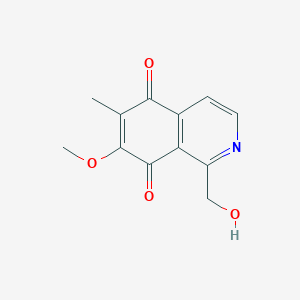 molecular formula C12H11NO4 B1222951 1-(Hydroxymethyl)-7-methoxy-6-methylisoquinoline-5,8-dione 