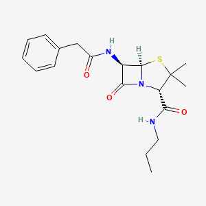 molecular formula C19H25N3O3S B1222953 Benzylpenicilloyl-n-propylamine CAS No. 22131-71-1
