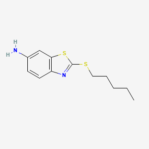molecular formula C12H16N2S2 B1222970 6-Amino-2-n-pentylthiobenzothiazole CAS No. 73844-29-8