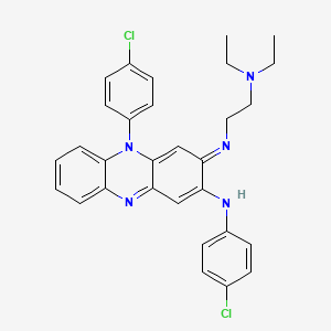 molecular formula C30H29Cl2N5 B1222980 1,2-Ethanediamine, N'-(10-(4-chlorophenyl)-3-((4-chlorophenyl)amino)-2(10H)-phenazinylidene)-N,N-diethyl- CAS No. 78182-93-1