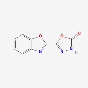 molecular formula C9H5N3O3 B1222981 5-(Benzo[d]oxazol-2-yl)-1,3,4-oxadiazol-2-ol CAS No. 78620-37-8